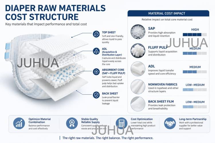Diaper Raw Materials Cost Guide: SAP, Fluff Pulp & ADL Pricing Factors