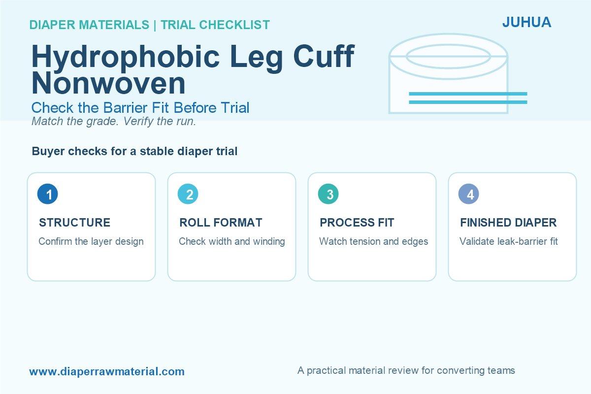 Hydrophobic Leg Cuff Nonwoven: What Buyers Should Check Before a Diaper Trial